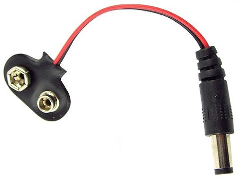 9V PP3 Battery Clip Lead to 2.1mm DC Connector