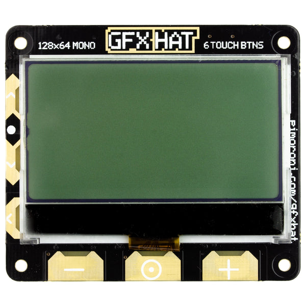 Pimoroni GFX HAT - 128x64 LCD Display with RGB Backlight and Touch Buttons