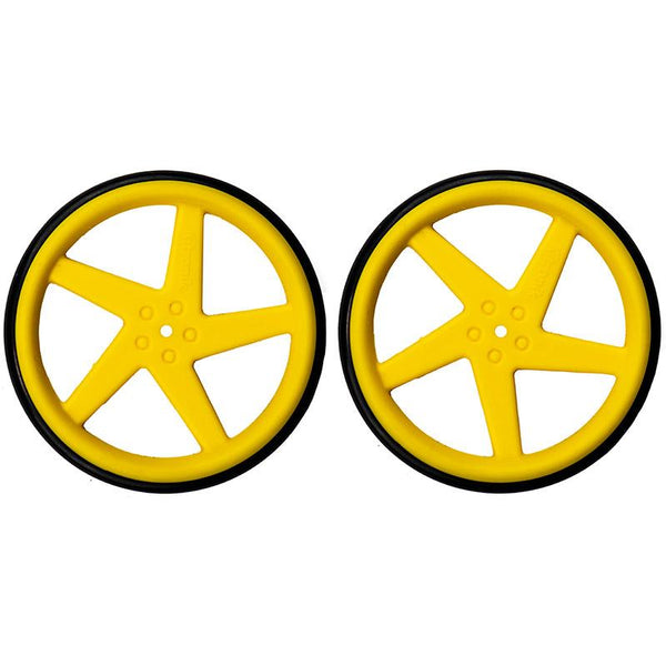 Kitronik Yellow Wheels for TT geared motors - Pair