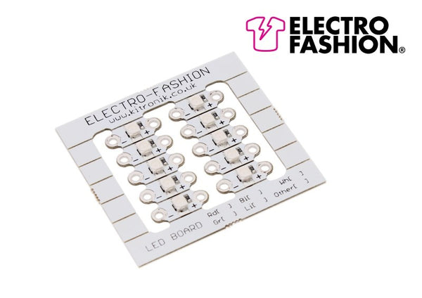 Electro-Fashion Sewable Coloured LEDs, pack of 10