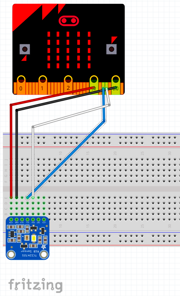 Use MakeCode to Program the micro:bit with a TCS34725 Colour Sensor