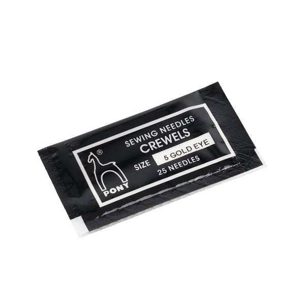 Pony Crewels Gold Eye Embroidery Needles , pack of 25