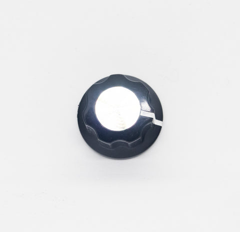 Knob - Silver Top for 6.35mm Diameter Shaft Potentiometer