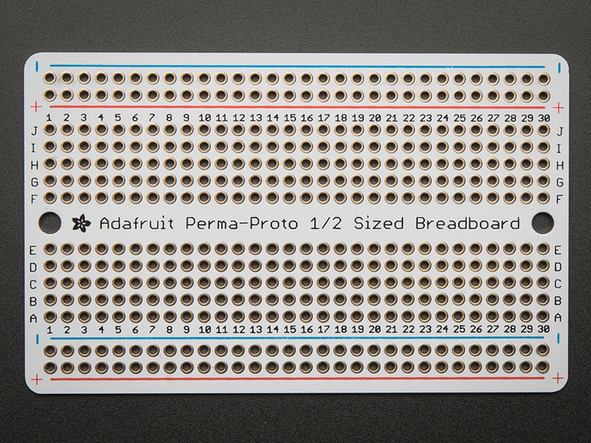 Adafruit Perma-Proto Half-sized Breadboard PCB - Single