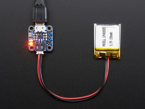 Adafruit Micro Lipo w/MicroUSB Jack - USB LiIon/LiPoly charger - v1