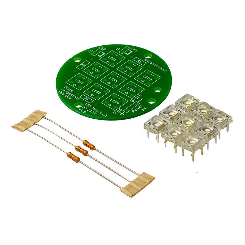 Led Matrix Round Kitronik Round 5V LED Matrix Lamp Kit – smalldevices