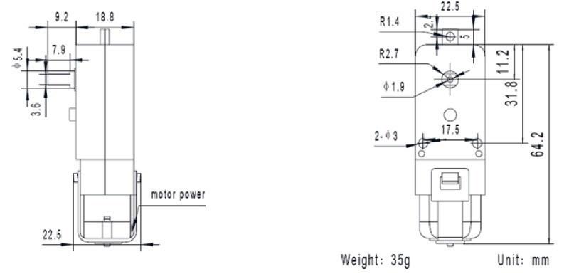 Geared TT plastic motor diagram Australia