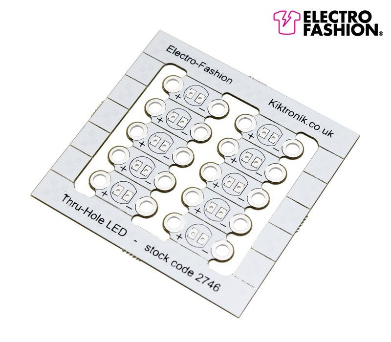Electro-Fashion, Sewable 5mm LED Holder, pack of 10 (requires LEDs)