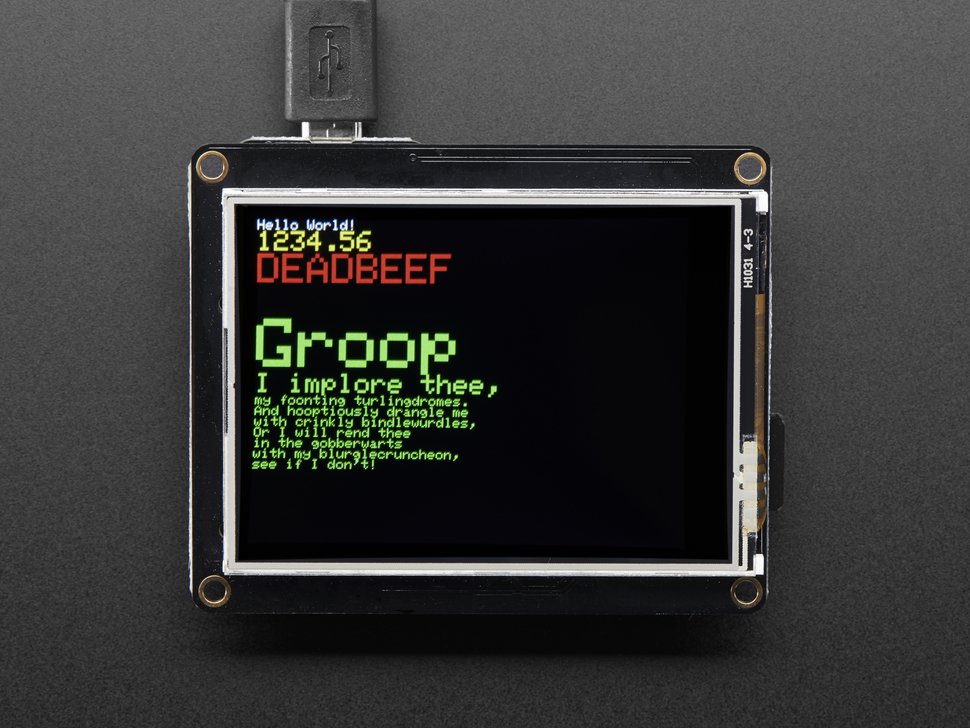 Adafruit TFT FeatherWing - 2.4" 320x240 Touchscreen For All Feathers