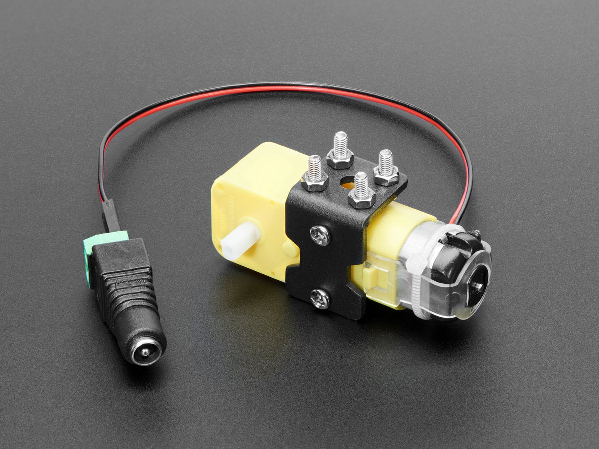 Motor Mount for TT Gearbox DC Motors - L-Bracket Type