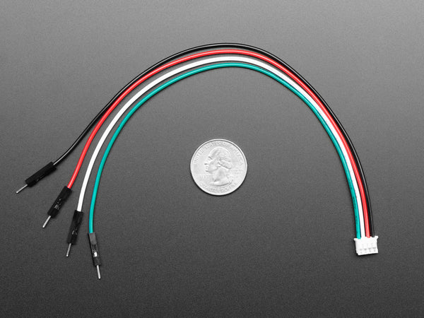JST PH 4-Pin to Male Header Cable - I2C STEMMA Cable - 200mm
