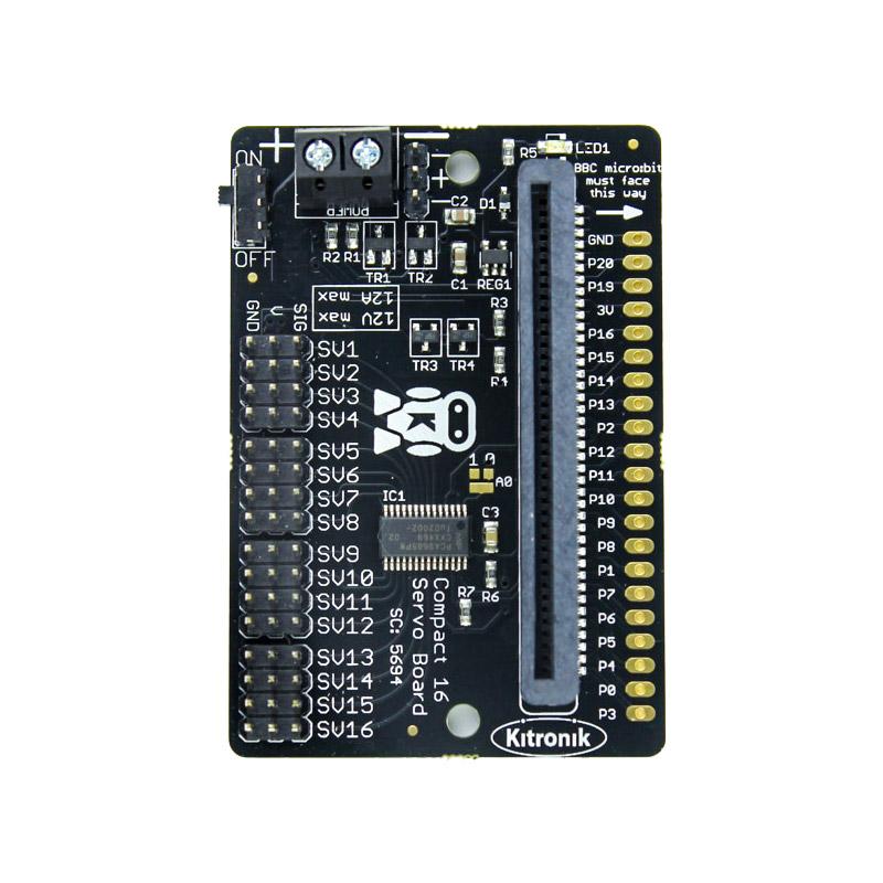 Kitronik Compact 16 Servo Driver Board for the BBC micro:bit