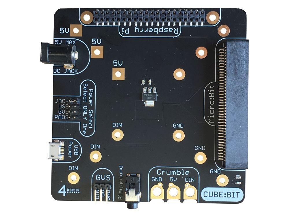 4Tronix Cube:Bit Base for Power, Microbit and Raspberry Pi (Cubebit ...