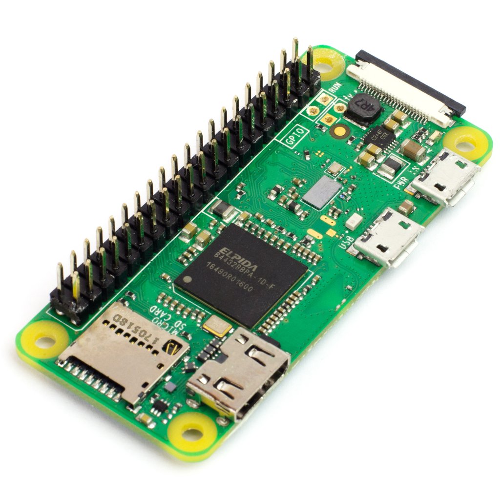 Raspberry Pi Zero W top diagonal view