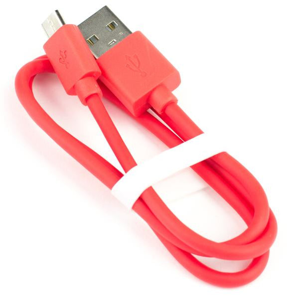 USB A to microB Cable - Red