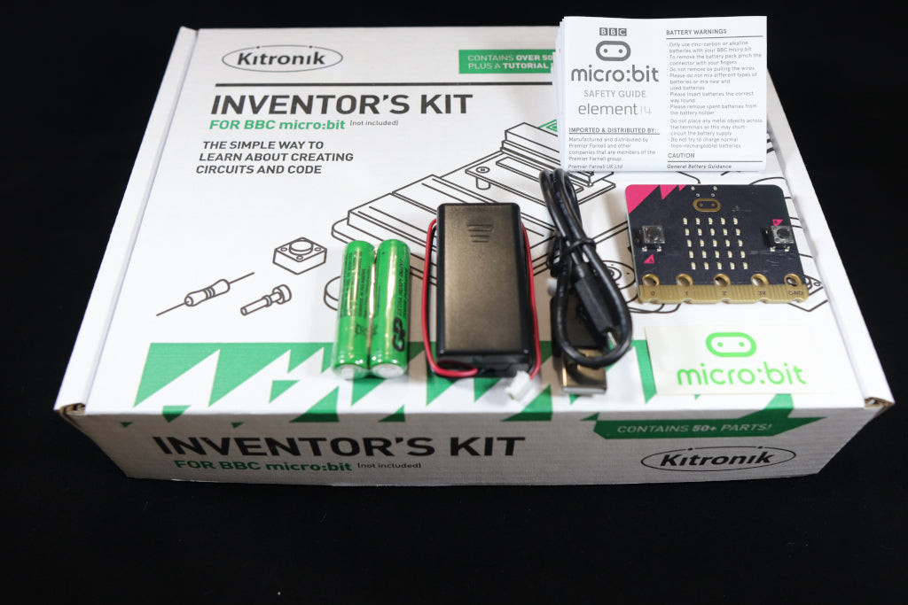 micro:bit Complete Starter Kit, including the Kitronik Inventor's kit