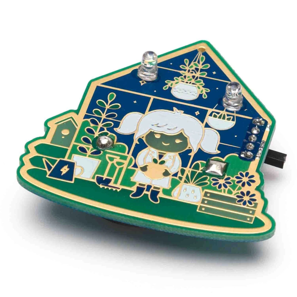 Elkei Biology Girl Badge Soldering Kit