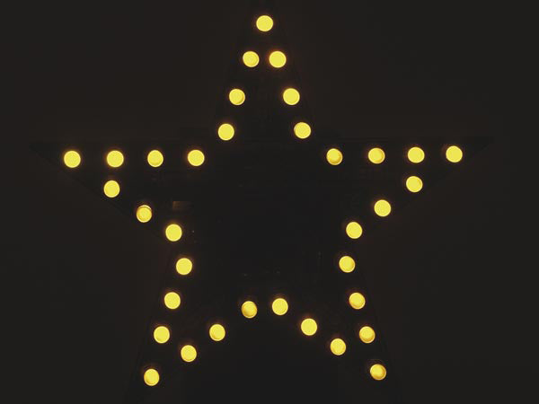 Flashing Yellow Led Star