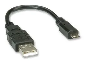 USB A to microB Cable - Black